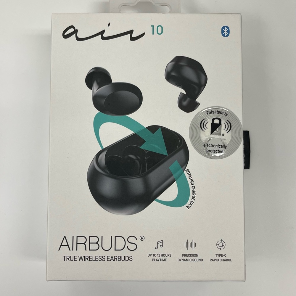 Black AirBuds True Wireless Earbuds AIR